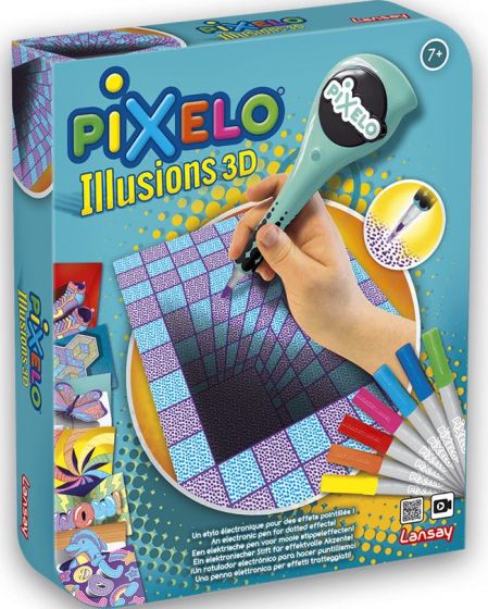 Pixelo 3D illusjoner tegnesett - elektronisk penn og illustrasjoner - lag prikkete mønstre for 3D-effekt