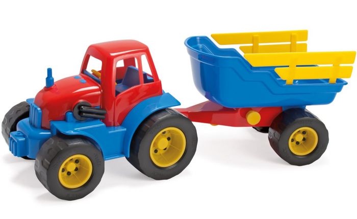 Dantoy Traktor med tilhenger - 42 cm