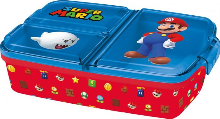 Nintendo Super Mario madkasse med 3 rum