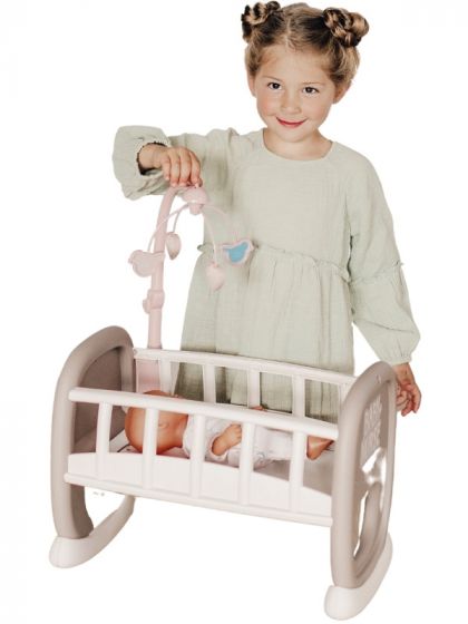 Smoby Baby Nurse dockvagga med sängmobil - passar dockor upp till 42 cm