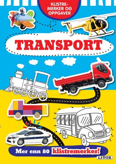 Transport aktivitetsbok med oppgaver og mer enn 80 klistremerker