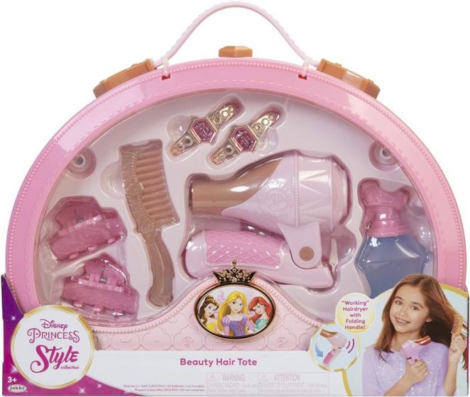 Disney Princess Style Collection koffert med hårpynt og hårføner med lyd