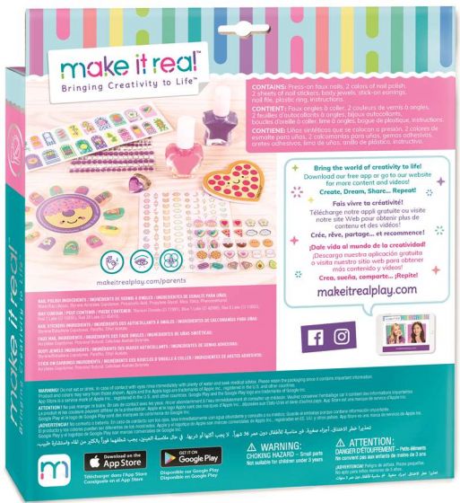 Make it Real Glitter Girls Nail Party - løsnegler, neglelakk og klistremerker for perfekt manikyr