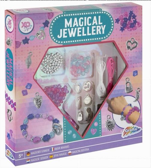Grafix Magical Jewellery smykkesett - med snor, fargerike perler og anheng
