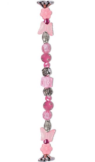 Grafix perlesett med rosa smykkeperler