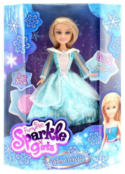 Sparkle Girlz Winter Princess med tillbehör - C