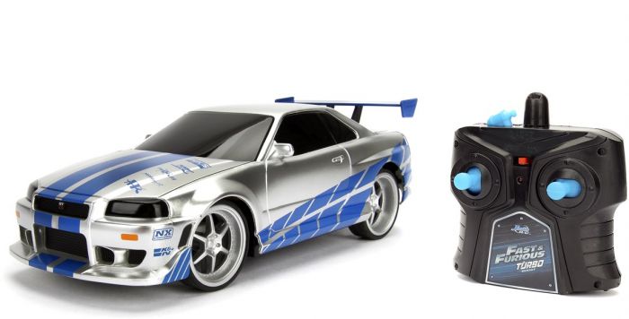 Fast and Furious RC Nissan Skyline GT-R 1:24 - radiostyrt bil med turbo-funksjon