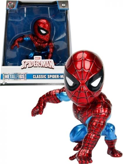 SpiderMan Classic posert figur i metall - 10 cm