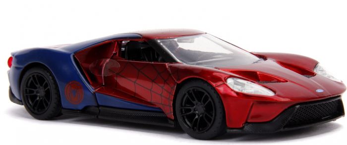 Marvel SpiderMan 2017 Ford GT 1:32 die-cast metallbil - 12 cm