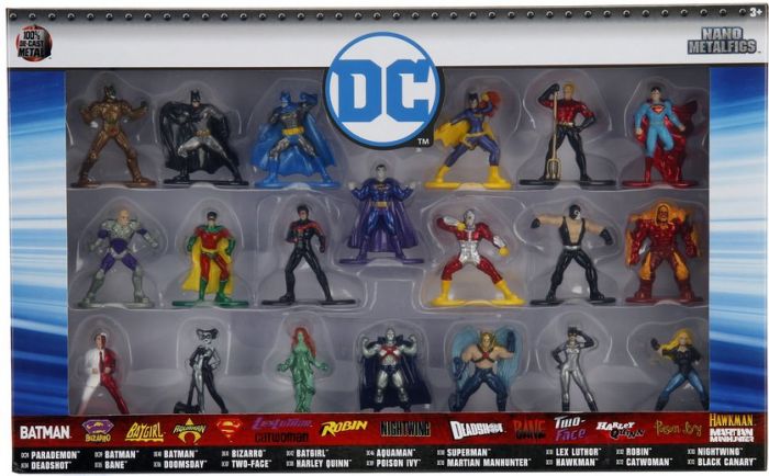 DC Comics Multipack die-cast Nano figurset - 20 figurer i metall