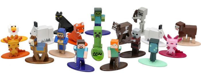 Minecraft Caves & Cliffs Multipack die-cast Nano figursæt - 18 figurer i metal