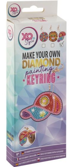Grafix Diamond Painting nyckelring med pärlor - keps