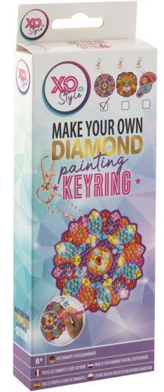 Grafix Diamond Painting nyckelring med pärlor - mandala