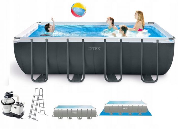 Intex Ultra XTR Premium Pool - rektangulär bassäng med sandfilterpump - 549 x 274 x 132 cm - komplett paket
