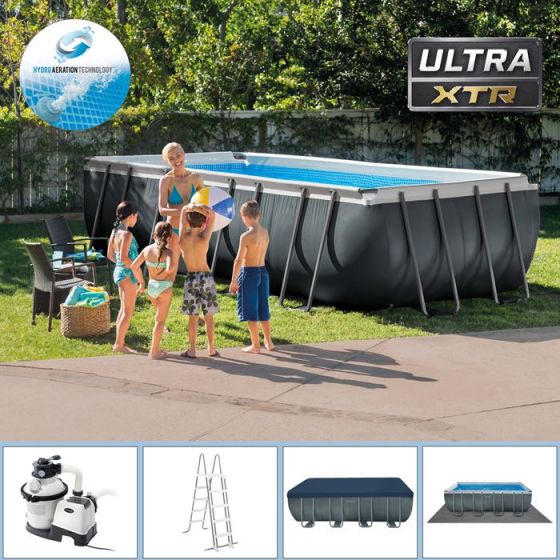 Intex Ultra XTR Premium Pool - rektangulär bassäng med sandfilterpump - 549 x 274 x 132 cm - komplett paket
