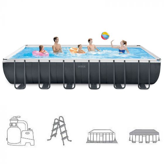 Intex Ultra XTR Premium Pool - rambassäng med sandfilterpump - 732 x 366 x 132 cm - komplett paket