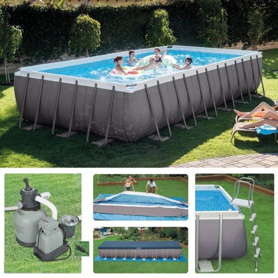 Intex Ultra XTR Premium Pool - rambassäng med sandfilterpump - 732 x 366 x 132 cm - komplett paket