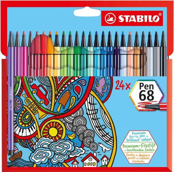 Stabilo Pen 68 tuschpennor - 24 stk