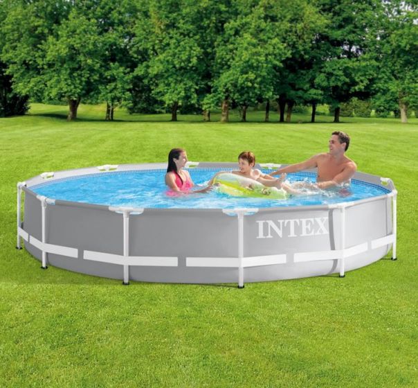 Intex Prism Frame Pool - rund rambassäng med filterpump - 366 x 76 cm