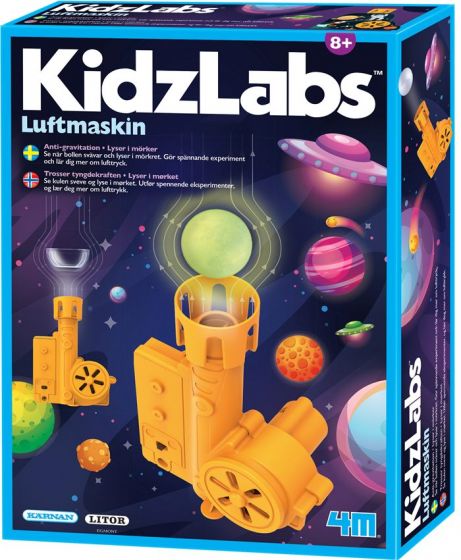 KidzLabs Luftmaskin som lyser i mørket - eksperimentsett fra 8+