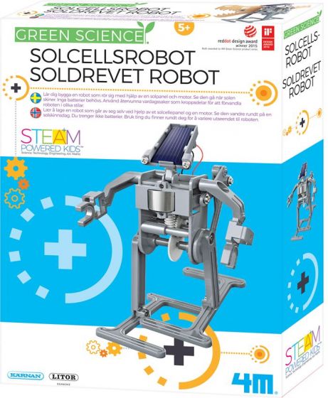 KidzLab Green Science soldrevet robot - STEAM eksperimentsett for barn