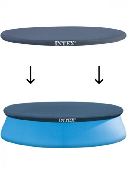 Intex Pool Cover - overtræk med drænhuller til runde bassiner på 305 cm