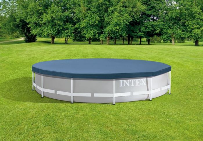Intex Pool Cover - overtrekk med dreneringshull til runde rammebasseng 366 cm