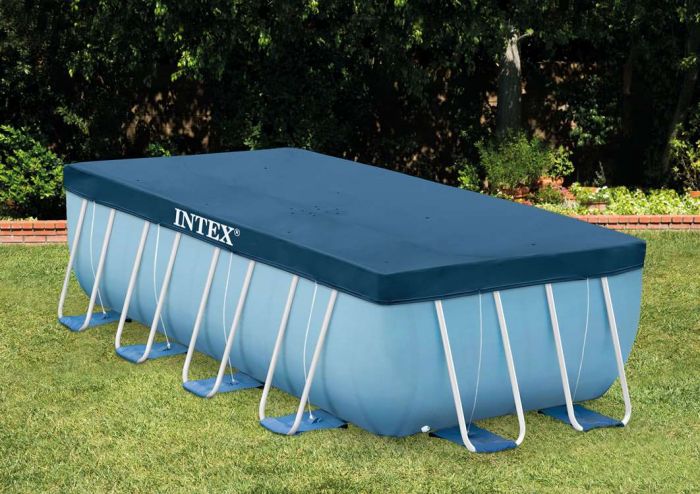 Intex Pool Cover - overtræk med drænhuller til rektangulær rammepool - 400 x 200 cm