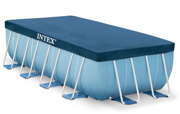 Intex Pool Cover - poolöverdrag med dräneringshål för rektangulär rampool - 400 x 200 cm
