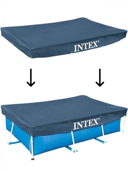 Intex Pool Cover - overtrekk med dreneringshull til rektangulært basseng - 200 x 300 cm