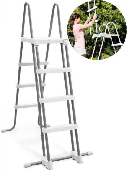 Intex Deluxe Pool Ladder - sikkerhetsstige med avtakbare trinn til basseng - 122 cm
