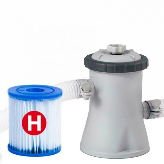 Intex Krystal clear filterpumpe 240V - 1250 liter pr time - H-filterinnsats