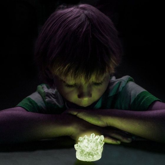 National Geographic Glow in Dark Crystal eksperimentsett - gro selvlysende krystall