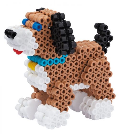 Hama Midi 3D hunder - eske med perler og perlebrett - 2500 Midi perler