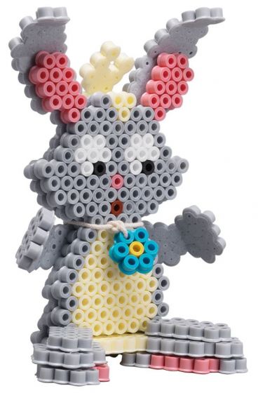 Hama Midi 3D rev og kanin - eske med perler og perlebrett - 2500 Midi perler