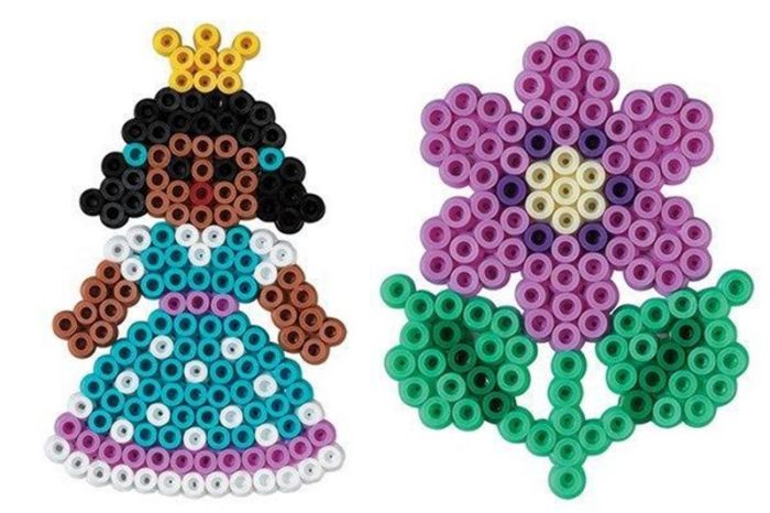 Hama Midi små prinsessor - ask med pärlor och pärlplattor - 2000 Midi pärlor