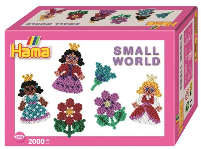 Hama Midi små prinsessor - ask med pärlor och pärlplattor - 2000 Midi pärlor