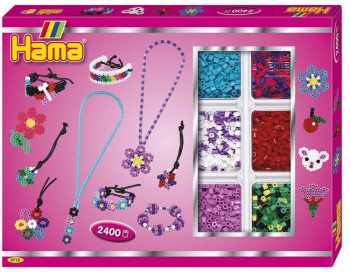 Hama Midi smykke - aktivitetssett med perler og perlebrett - 2400 Midi perler