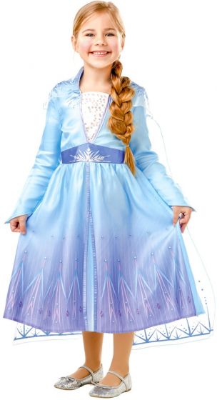 Disney Frozen kostume - Elsa classic kjole med kappe - 6 år - 116 cm
