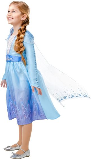 Disney Frozen maskeradkläder - Elsa klänning med mantel 2-3 år - 98 cm