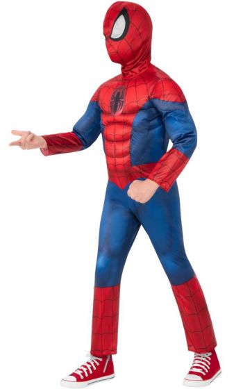 SpiderMan deluxe kostyme - 3-4 år - 104 cm - heldrakt og maske