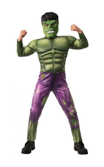 Avengers Hulk deluxe kostyme - large - 7-8 år - heldrakt og maske