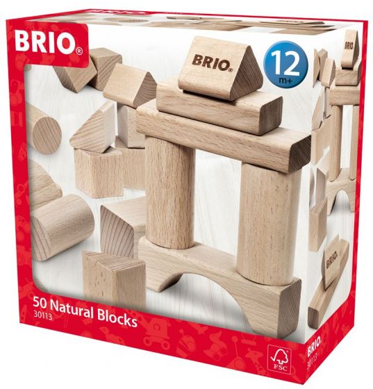 BRIO Byggeklodser i træ - 50 stk. - 30113