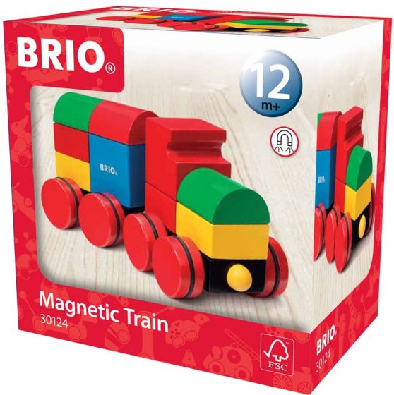 BRIO stablelokomotiv i tre med magnet 30124