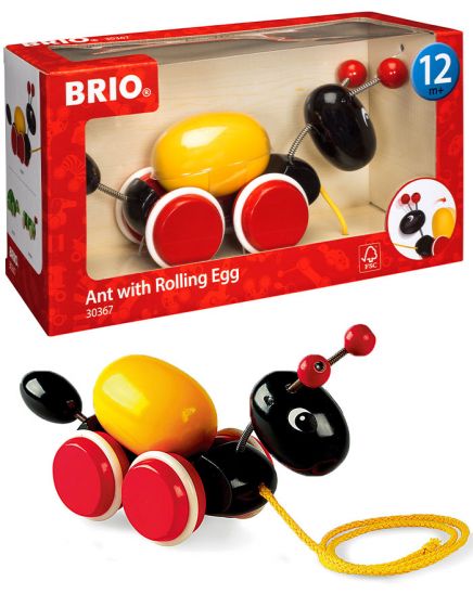 BRIO Dragleksak myra med ägg - i trä 30367