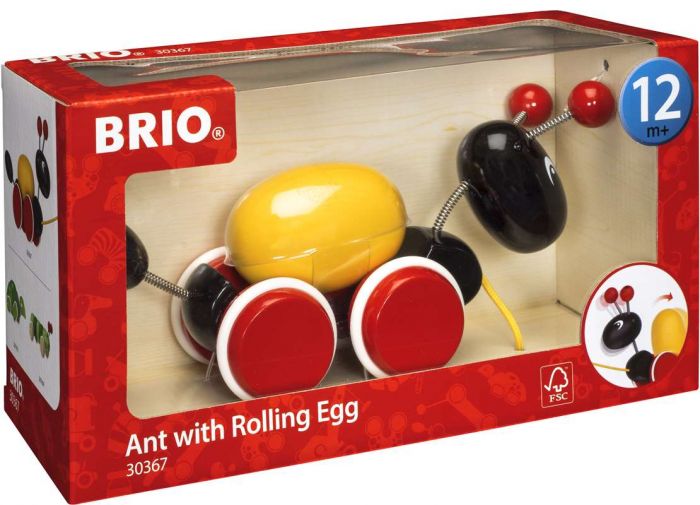 BRIO Dragleksak myra med ägg - i trä 30367