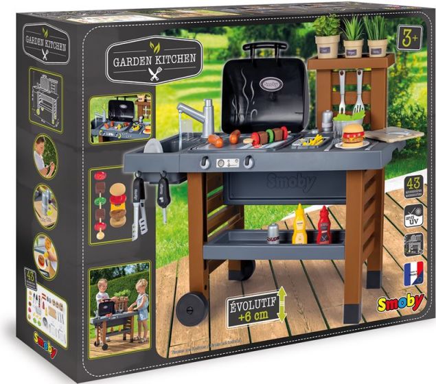 Smoby Trädgårdskök för barn med leksaksmat och tillbehör - 85 cm