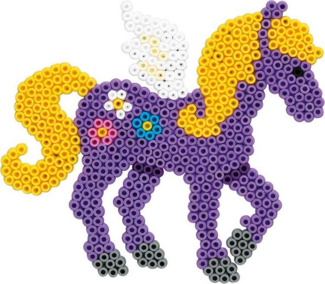 Hama Midi Presentask med rörpärlor och pärlplattor - 4000 rörpärlor - magiska hästar