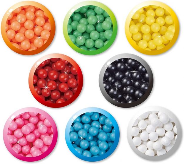 Aquabeads Solid Bead refill-sett med 800 vannperler i 8 forskjellige farger
