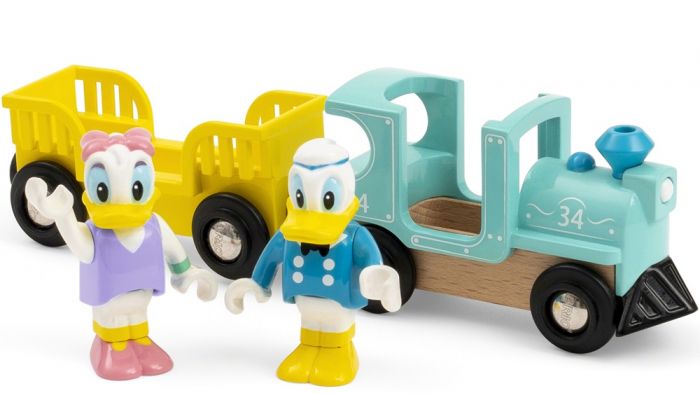 BRIO Disney Mikke og venner - lokomotiv med vogn og figurer - Donald og Dolly Duck 32260